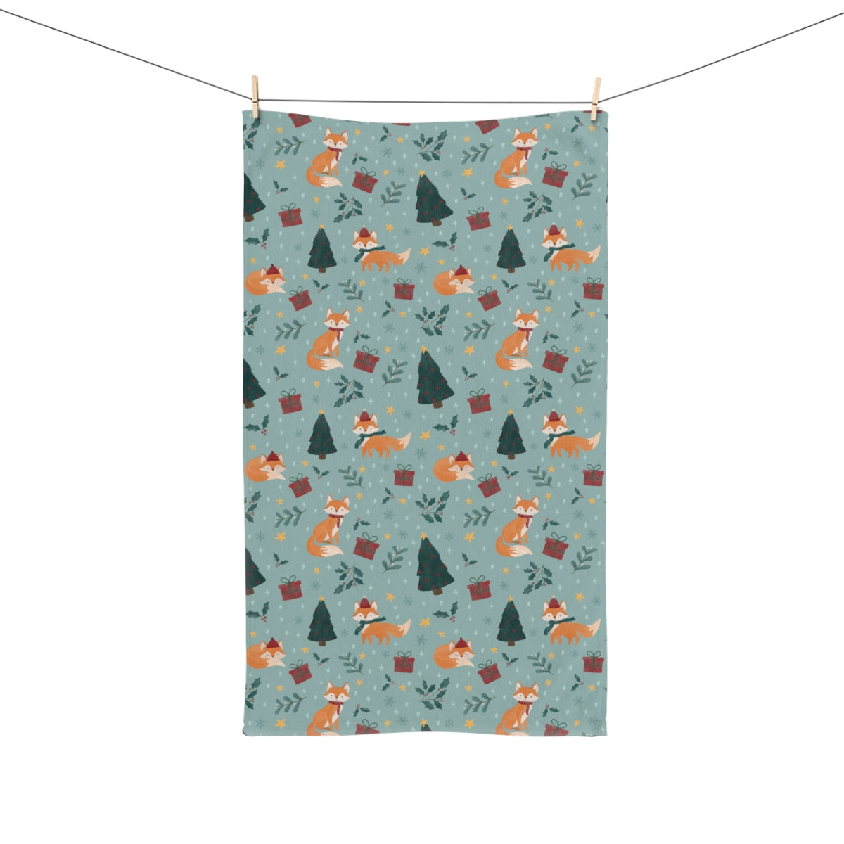 Christmas Foxy - Hand Towel