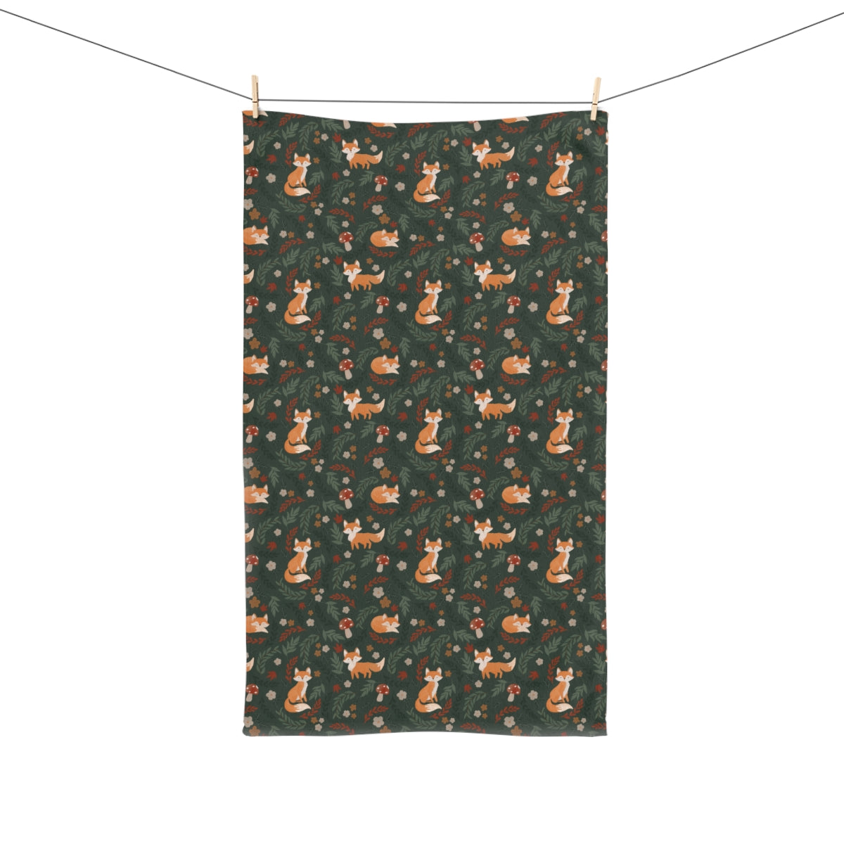 Hunter Green Foxy - Hand Towel