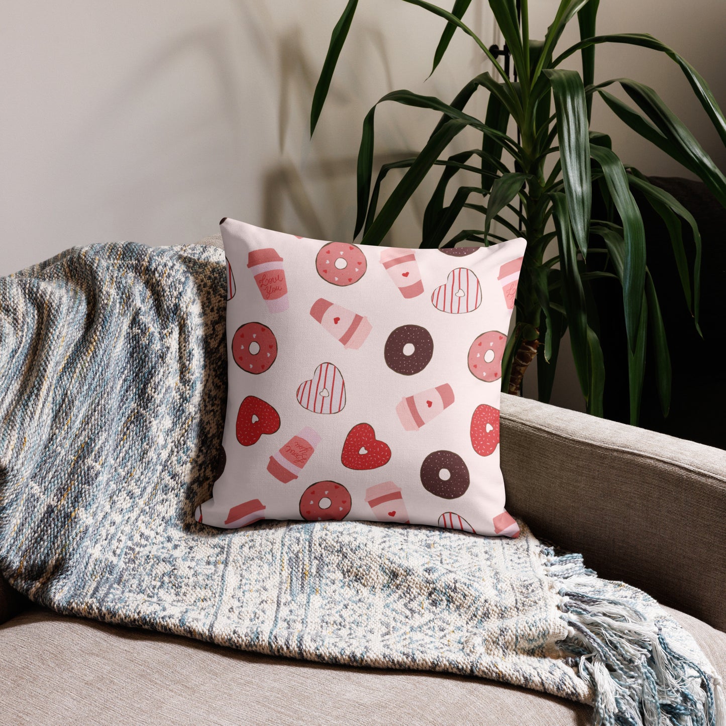 Love Coffee & Donuts - Premium Pillow