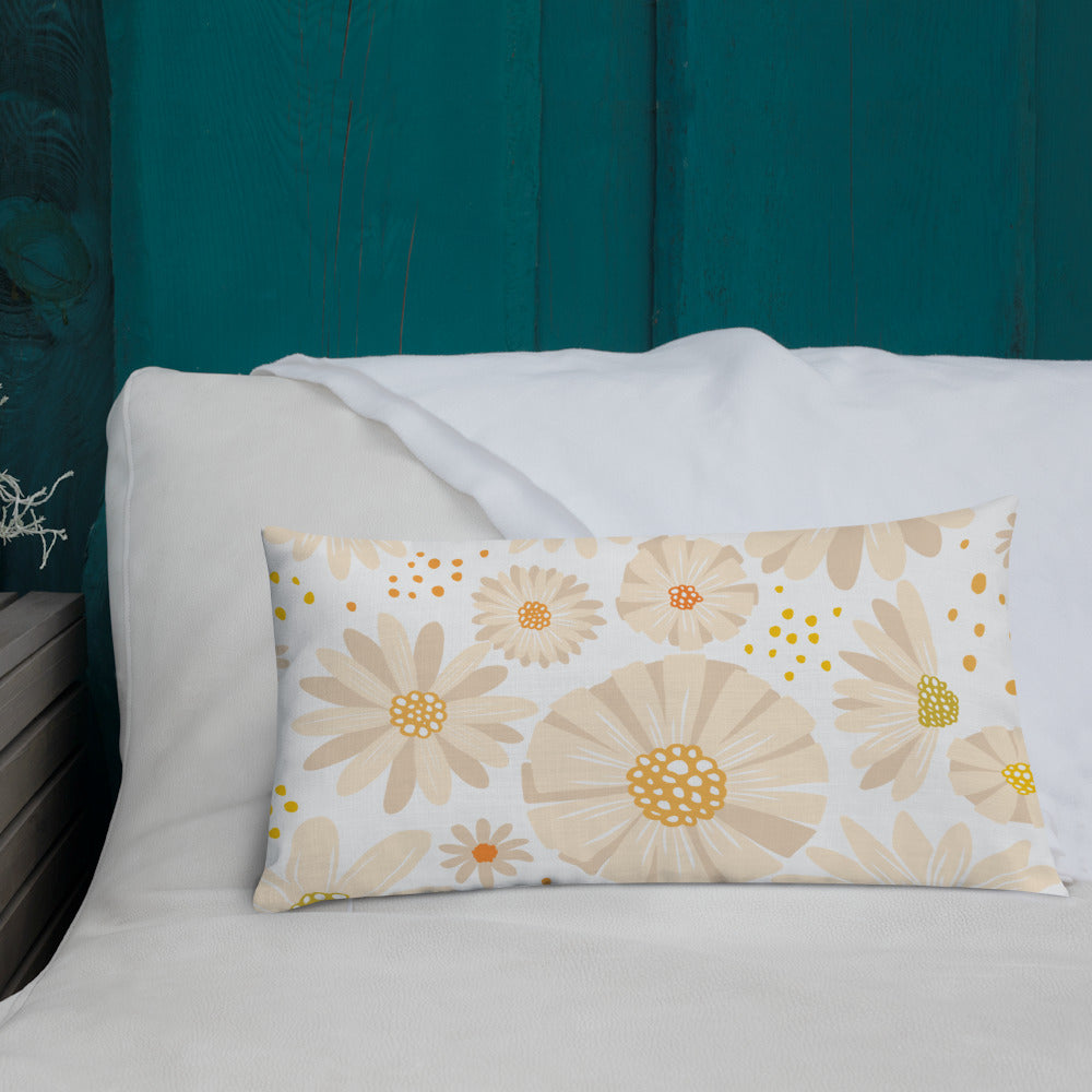 Coffee Sloth - Premium Pillow - Floral