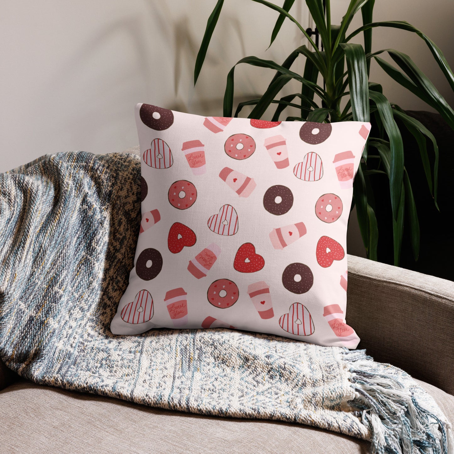 Love Coffee & Donuts - Premium Pillow