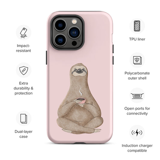 Tough Case for iPhone® - Light Pink Sloth