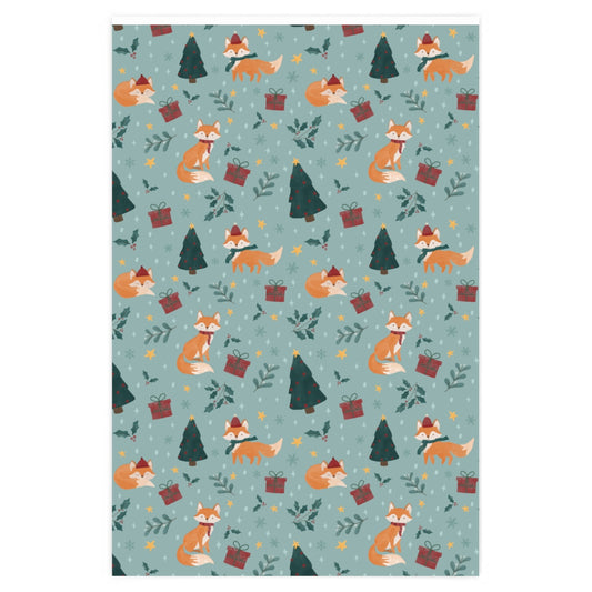 Christmas Foxy Wrapping Paper