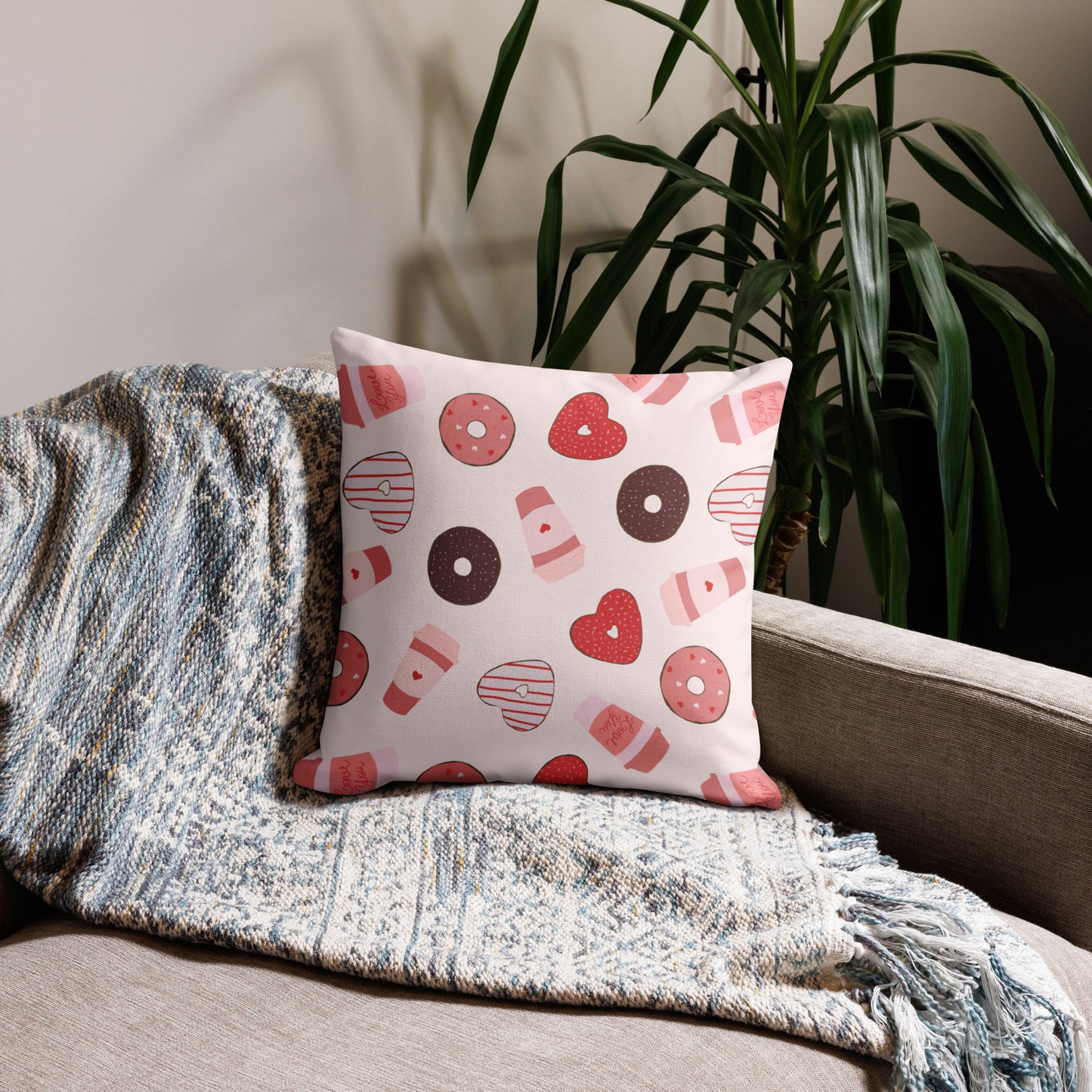 Love Coffee & Donuts - Premium Pillow