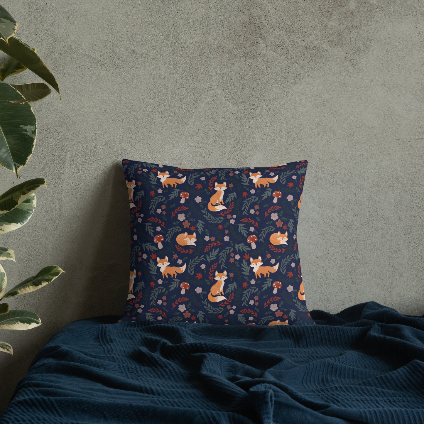 Foxy Premium Pillow - Navy