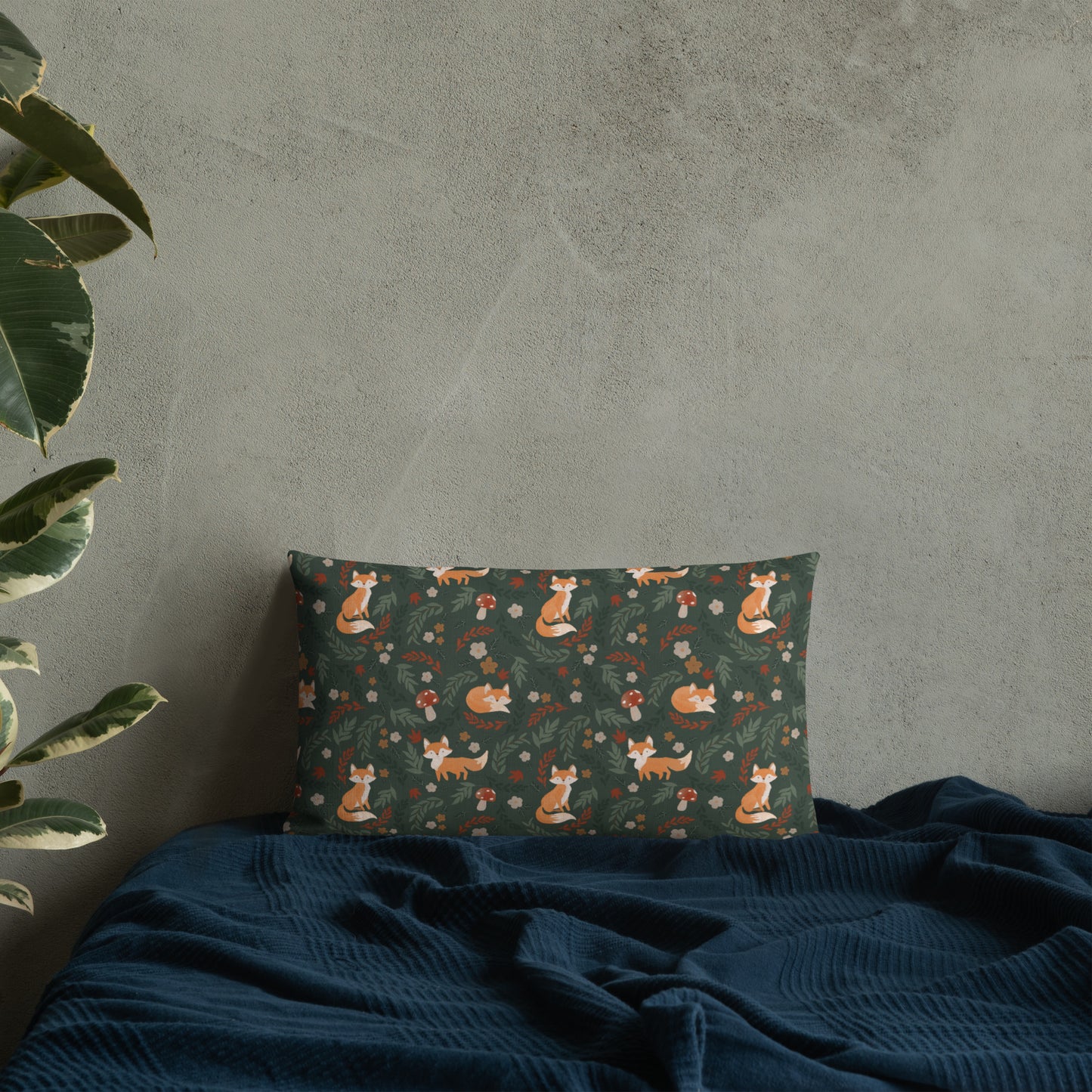 Foxy Premium Pillow - Hunter Green