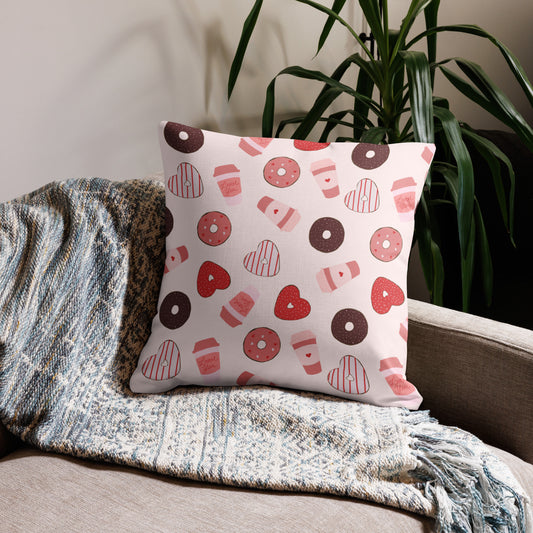 Love Coffee & Donuts - Premium Pillow