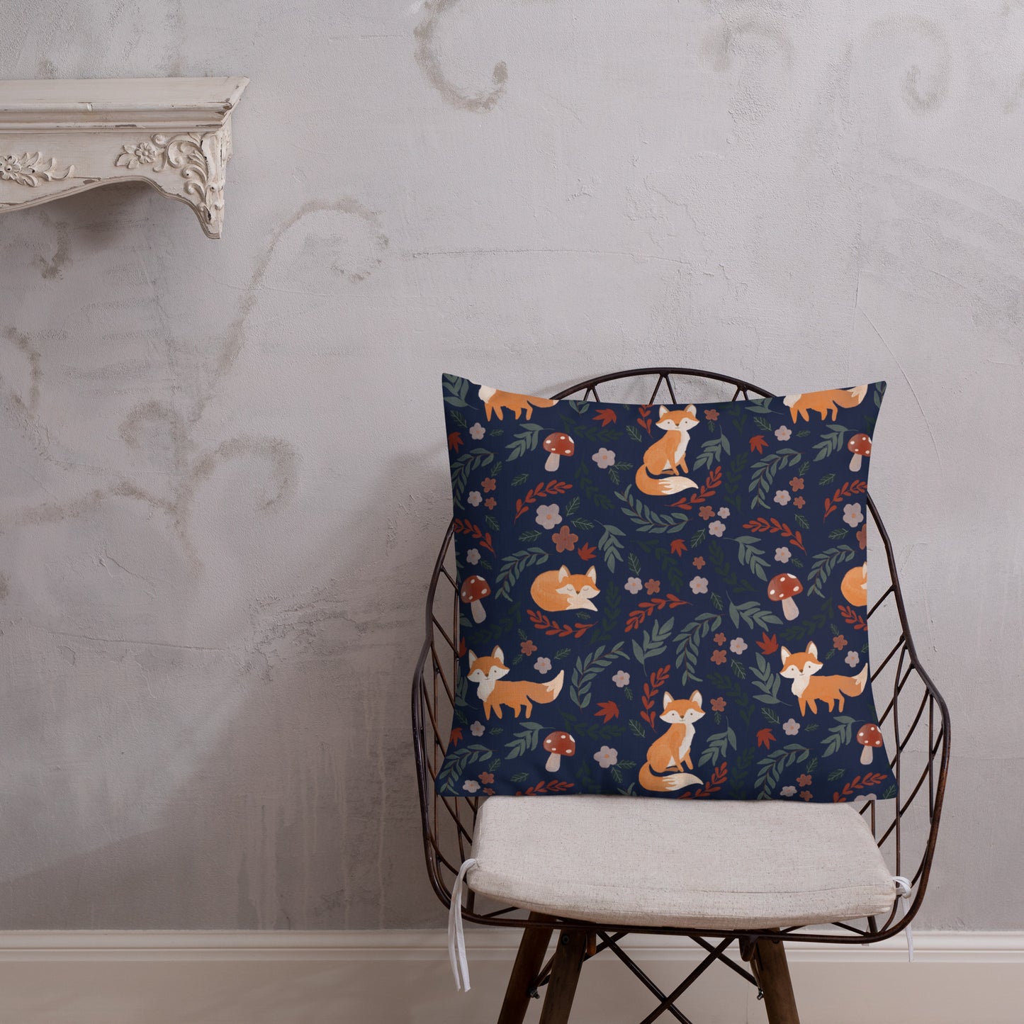 Foxy Premium Pillow - Navy