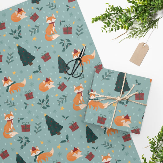 Christmas Foxy Wrapping Paper
