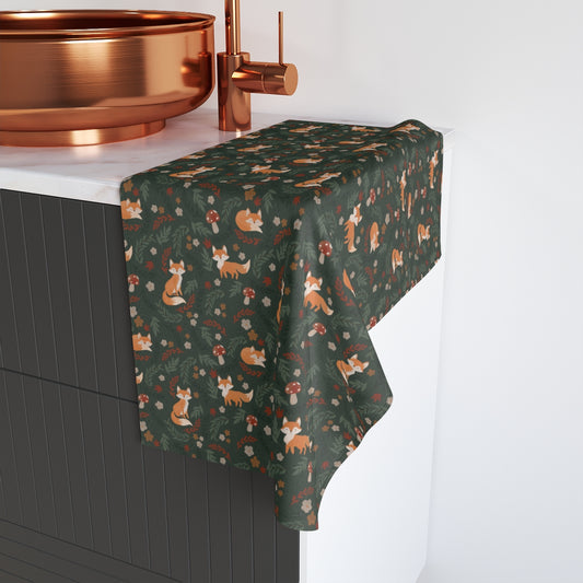 Hunter Green Foxy - Hand Towel