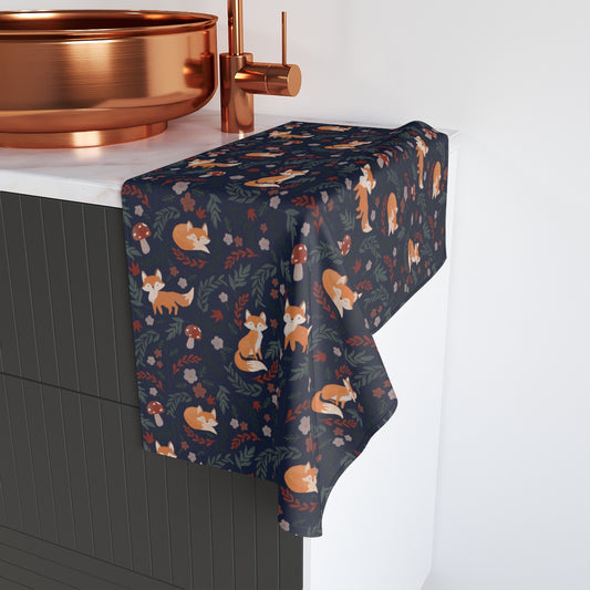 Navy Foxy - Hand Towel