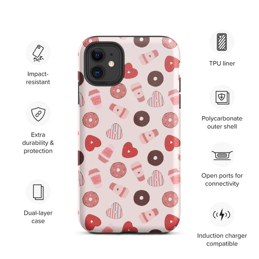 Love Coffee & Donuts - Tough iPhone case