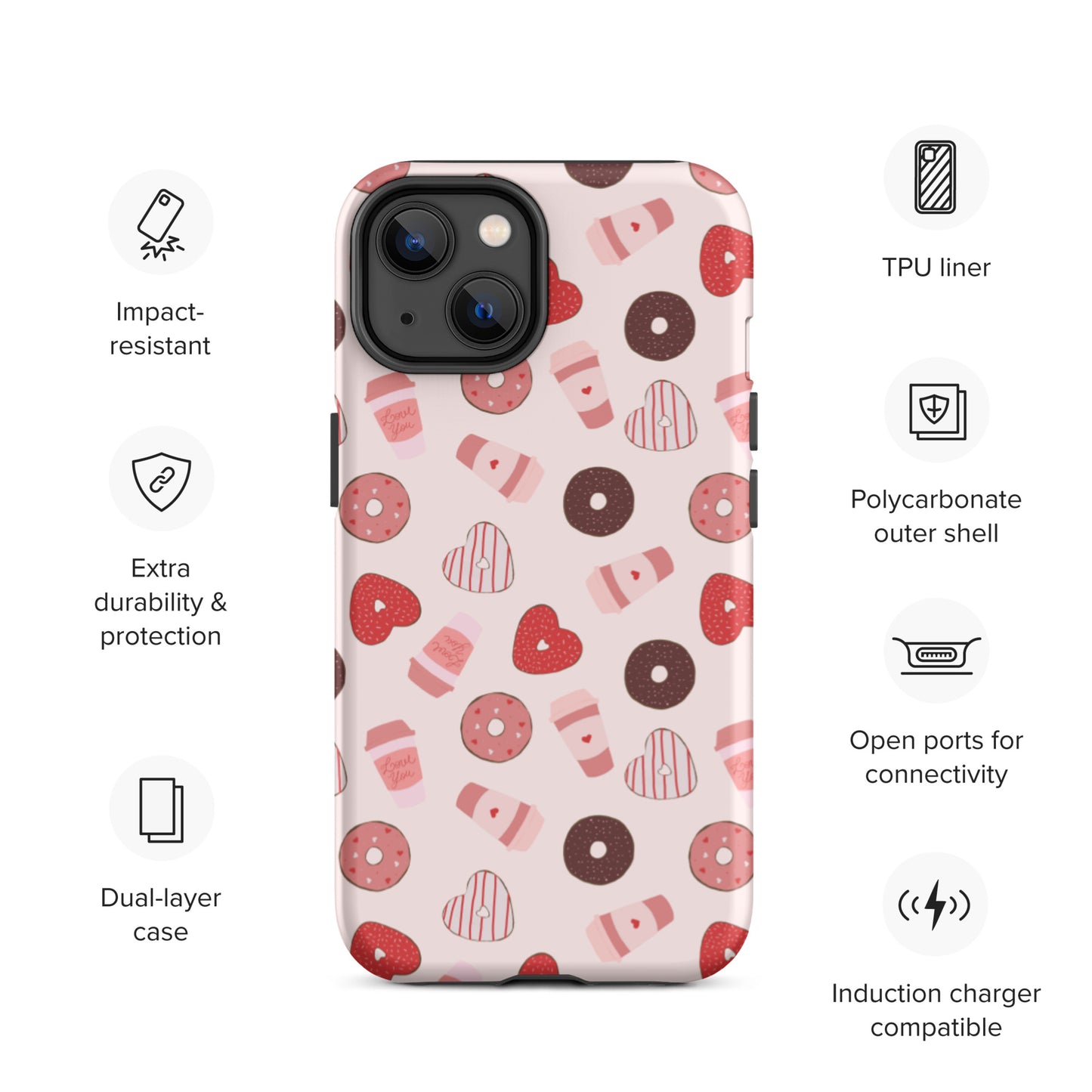 Love Coffee & Donuts - Tough iPhone case